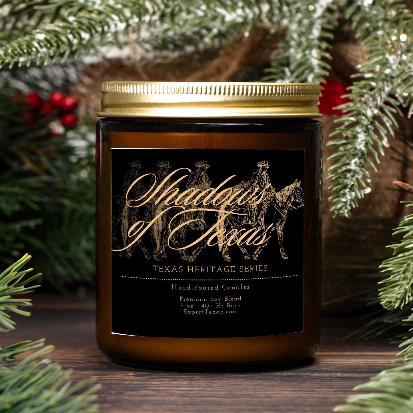 Shadows of Texas Candle Amber Jar (9oz Hand-Poured)