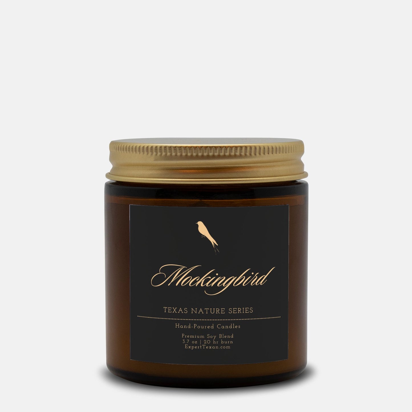 Mockingbird Candle Amber Jar (3.7oz Hand-Poured)