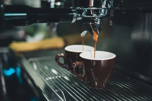 close up of coffee drink being made in Salado, TX