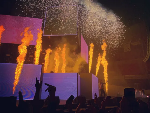 photo of person on stage at Texas event