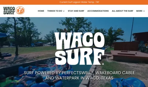 Waco Surf site, home to the longest lazy river in the world